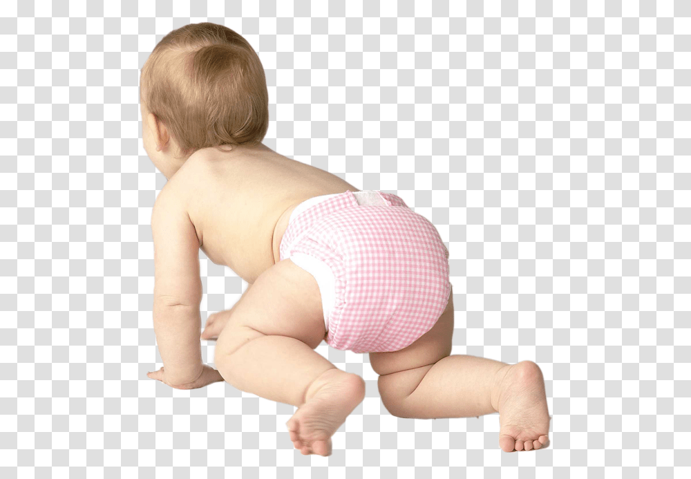 Baby Crawling Away, Diaper, Person, Human, Standing Transparent Png