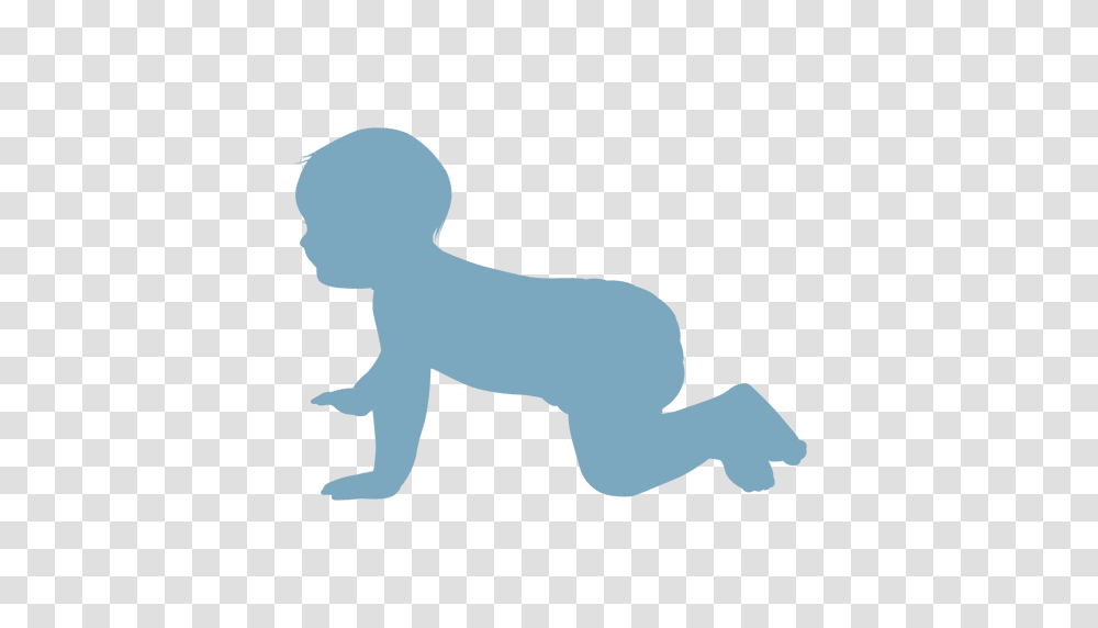 Baby Crawling Silhouette, Kneeling, Painting Transparent Png