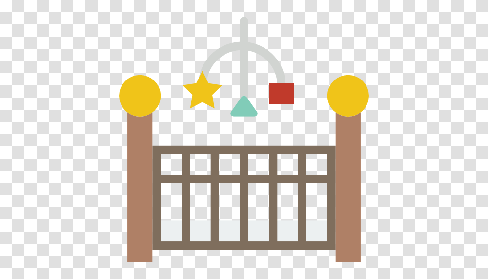 Baby Crib Icon, Railing, Star Symbol, Fence Transparent Png