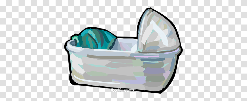 Baby Crib Royalty Free Vector Clip Art Illustration, Furniture, Diaper, Laundry, Cradle Transparent Png
