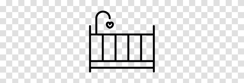 Baby Crib Silhouette Silhouette Of Baby Crib, People, Word, Arrow Transparent Png