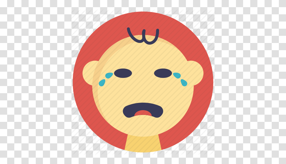Baby Crying Baby In Tears Baby Sad Face Sad Baby Weeping Baby Icon, Birthday Cake, Dessert, Food, Label Transparent Png