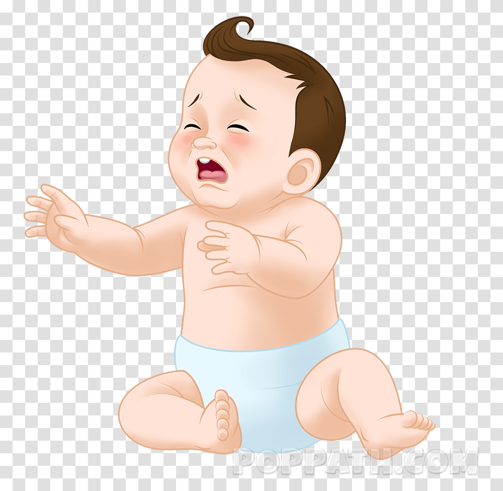 Baby Crying, Diaper, Person, Human, Face Transparent Png