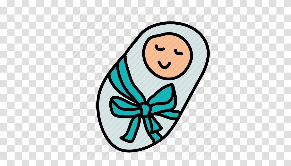 Baby Cute Infant Ribbon Sleep Smile Wrap Icon, Sweets, Food, Confectionery, Tie Transparent Png