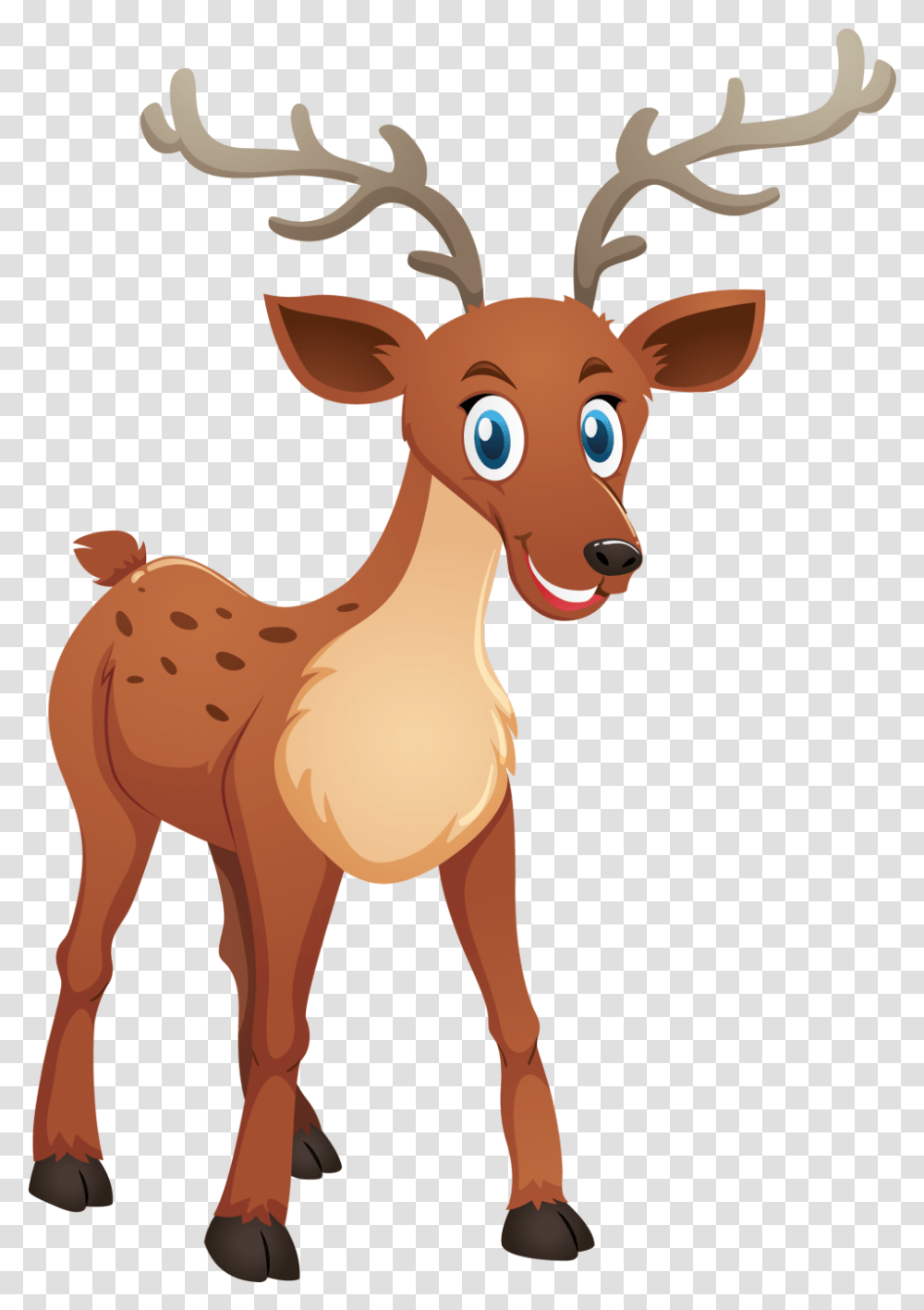 Baby Deer Cartoon Free Download Clipart Deer Standing Under Tree, Mammal, Animal, Wildlife, Antelope Transparent Png
