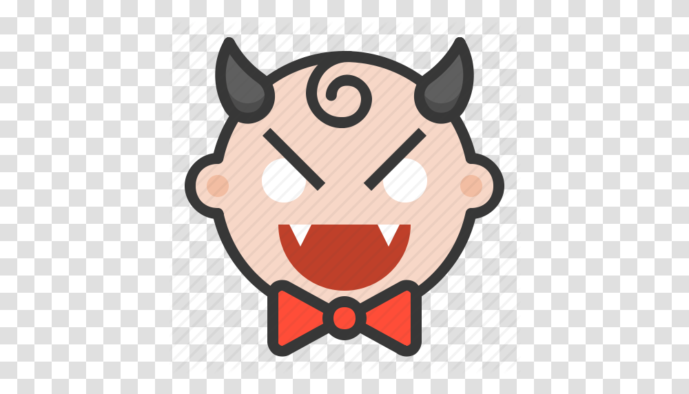 Baby Devil Emoji Emoticon Evil Expression Icon, Tie, Accessories, Accessory, Piggy Bank Transparent Png