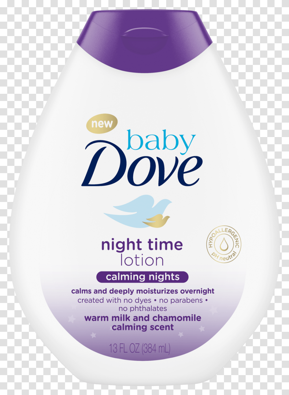 Baby Dove Calming Nights Lotion 13 Oz Baby Dove Night Time, Shampoo, Bottle, Cosmetics Transparent Png