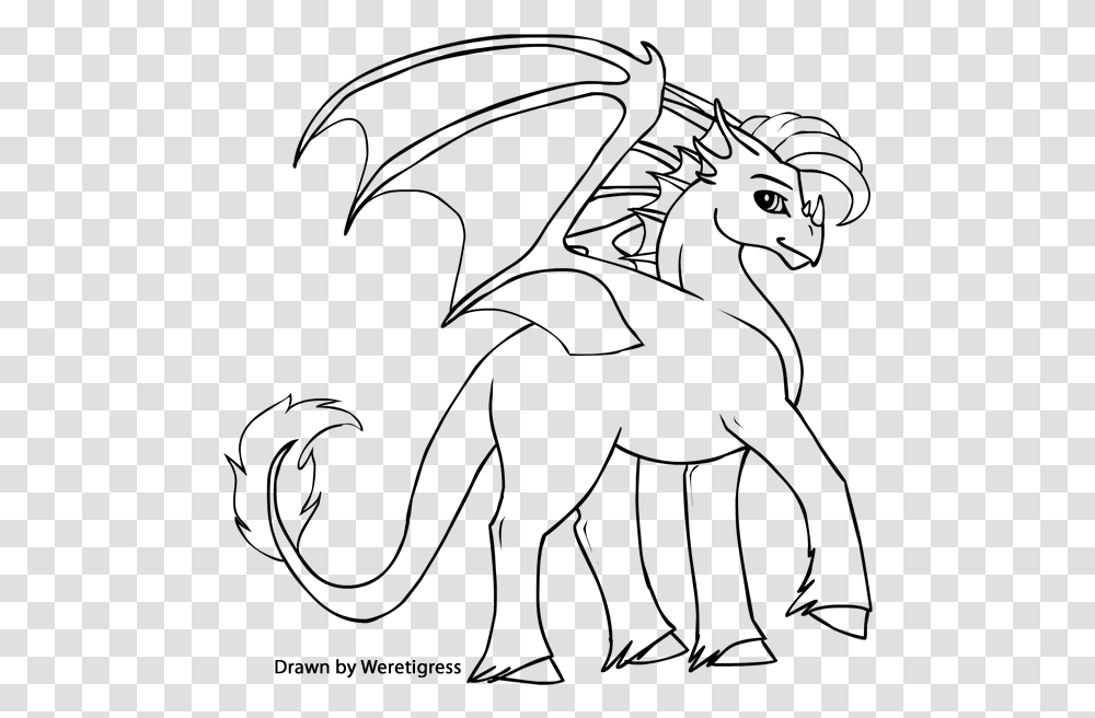 Baby Dragon Coloring Pages To Print Out Line Art, Gray, World Of Warcraft Transparent Png