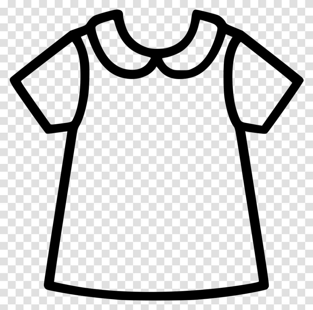 Baby Dress Dress Clipart Black And White, Apparel, Sleeve, Shirt Transparent Png