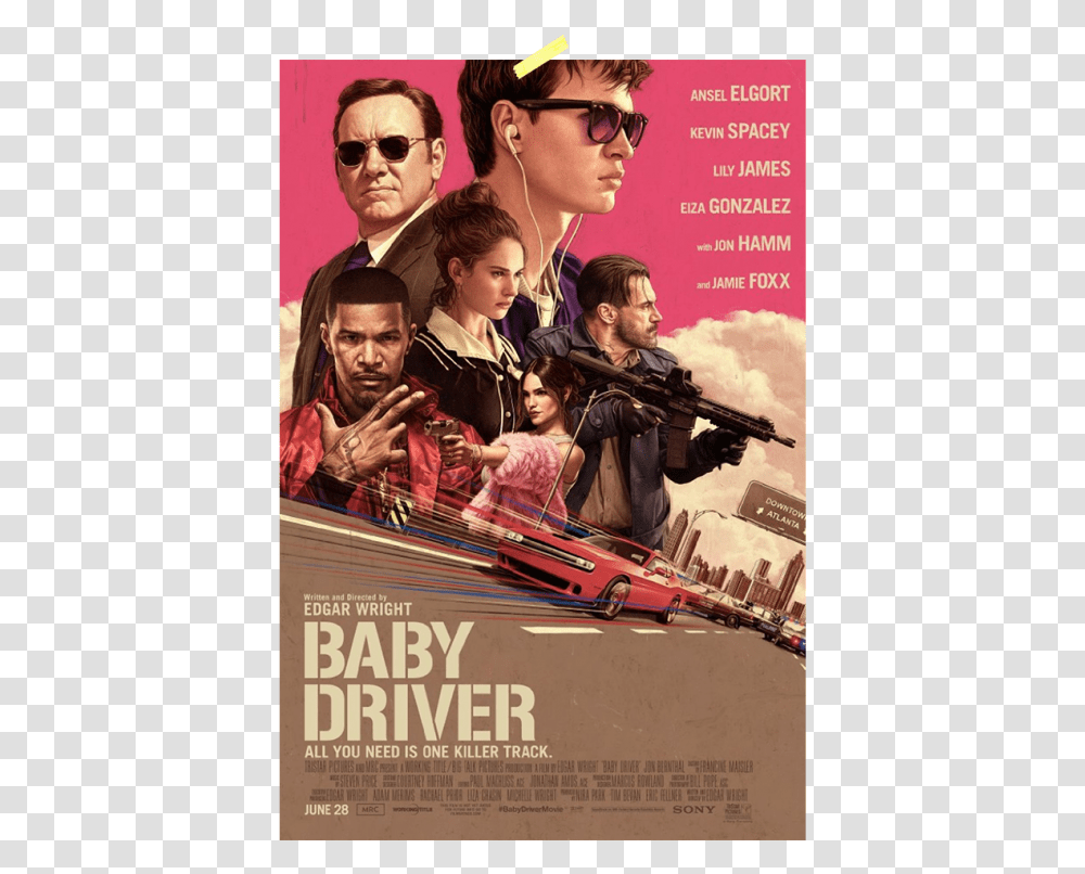Baby Driver Watch Online, Advertisement, Poster, Person, Sunglasses Transparent Png