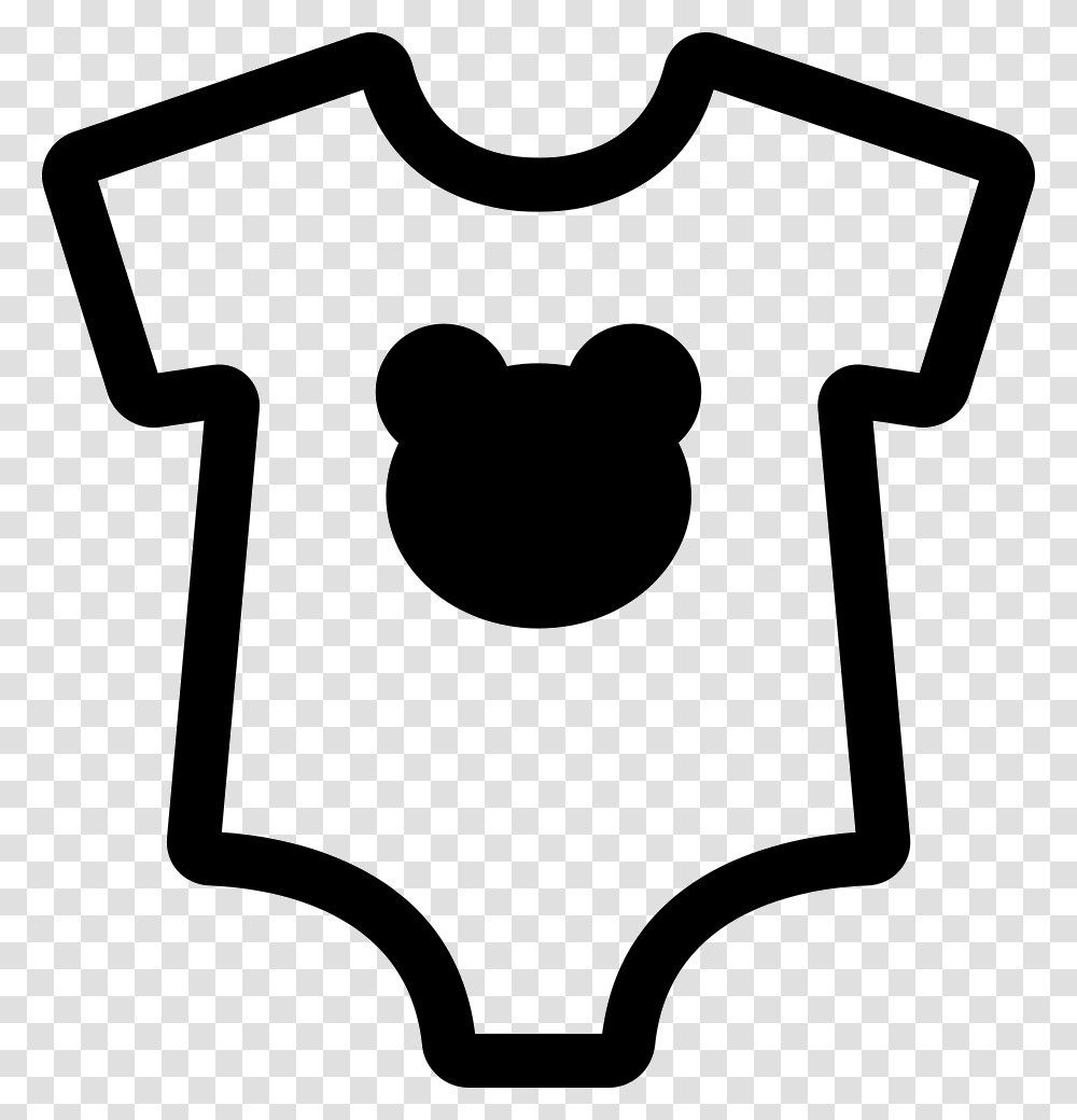 Baby Dummy With Bear Head Silhouette Baby Body Silhouette, Stencil, Shirt Transparent Png