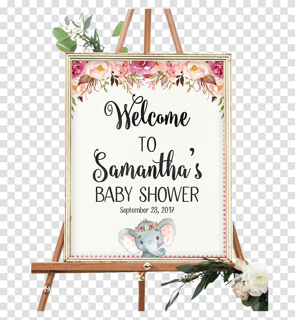 Baby Elephant Baby Shower, Canvas, Outdoors, Handwriting Transparent Png