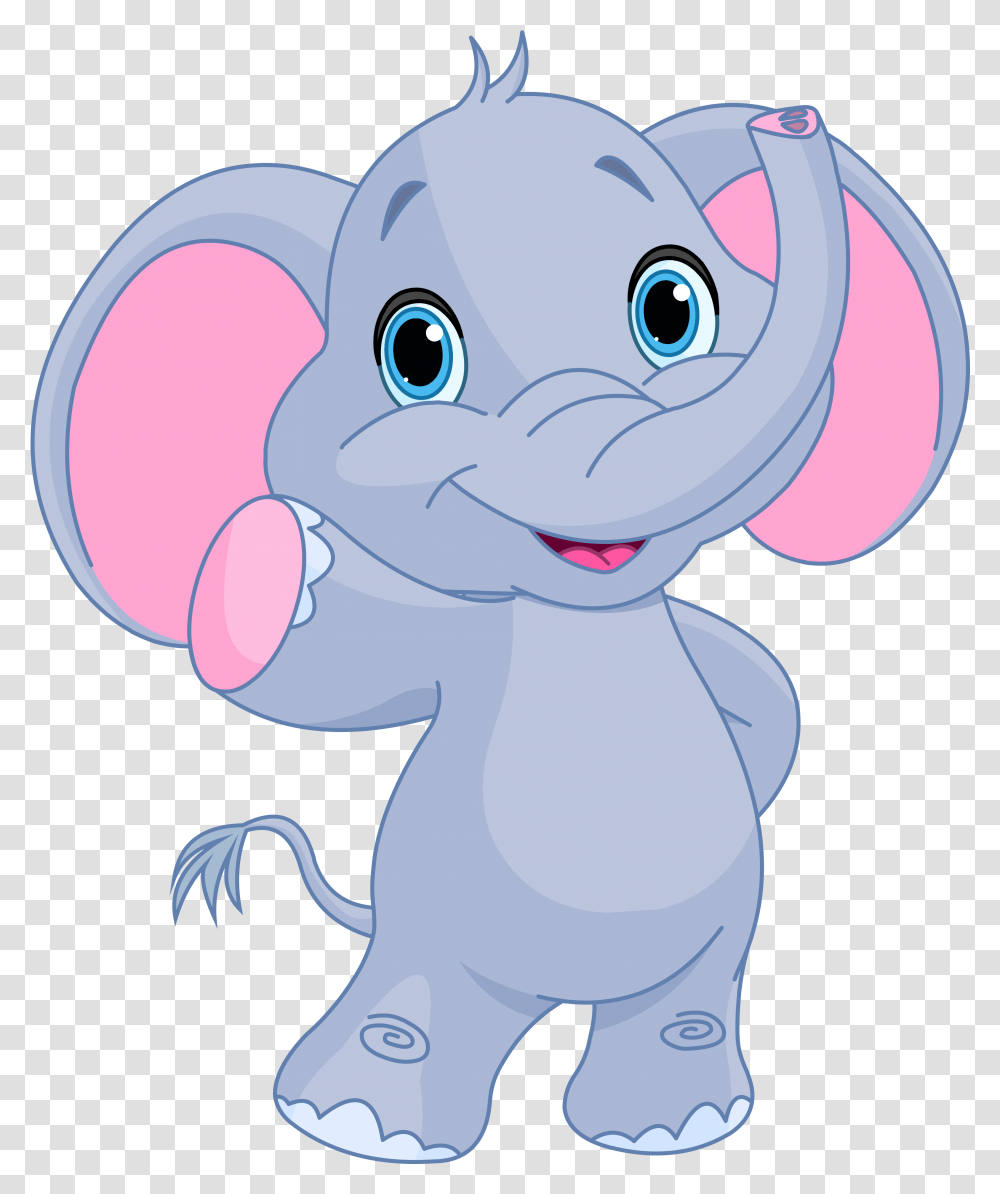 Baby Elephant Clipart Cute Elephant Clipart, Plush, Toy, Animal, Mammal Transparent Png