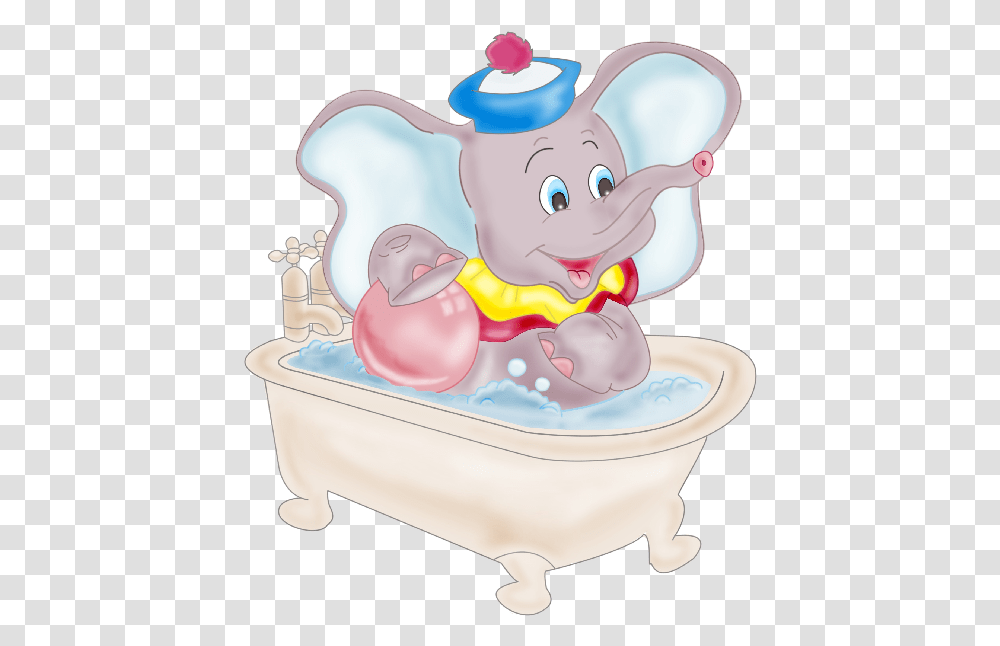 Baby Elephant Clipart, Tub, Bathtub, Birthday Cake, Dessert Transparent Png