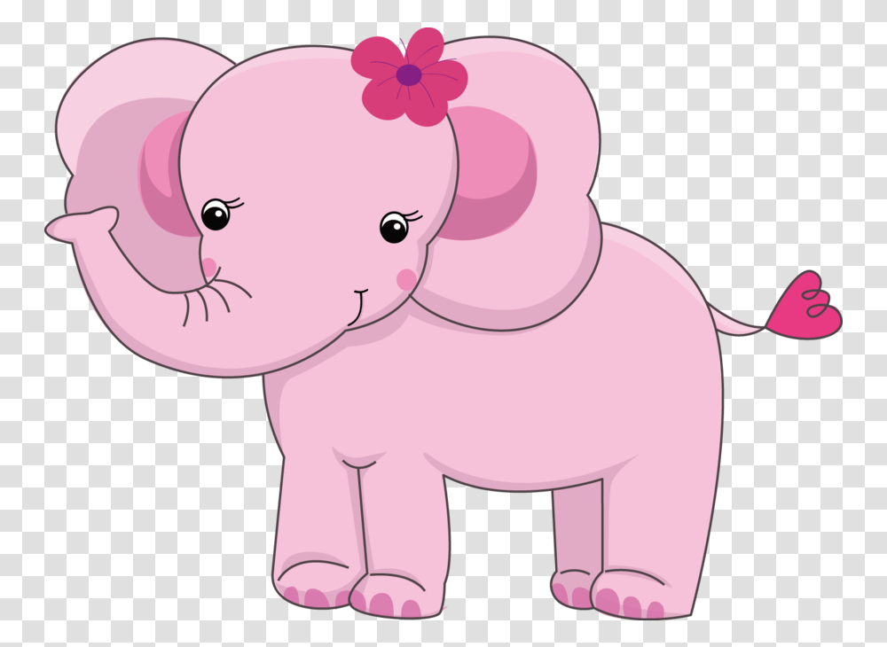 Baby Elephant Jungle Animals Cute Pink Baby Elephant Clipart, Wildlife, Mammal, Aardvark Transparent Png