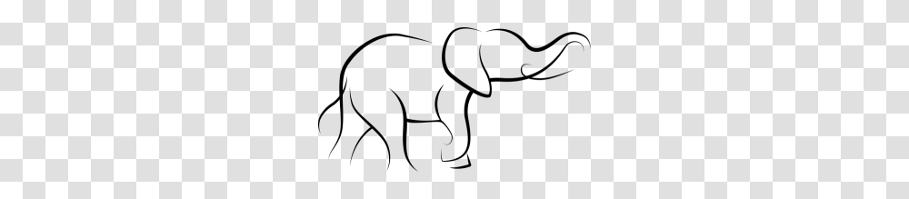 Baby Elephant Outline Clip Art, Gray, World Of Warcraft Transparent Png