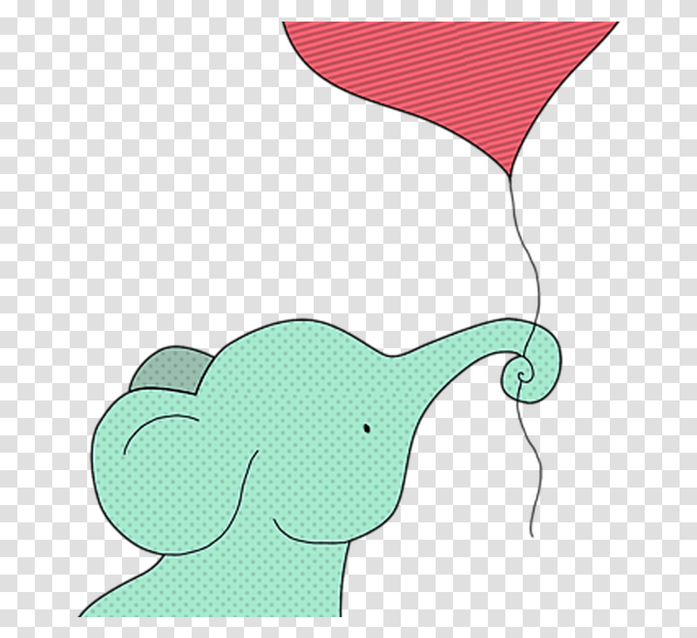 Baby Elephant With A Heart Balloon Tote Bag For Sale, Animal, Sea Life, Mammal Transparent Png