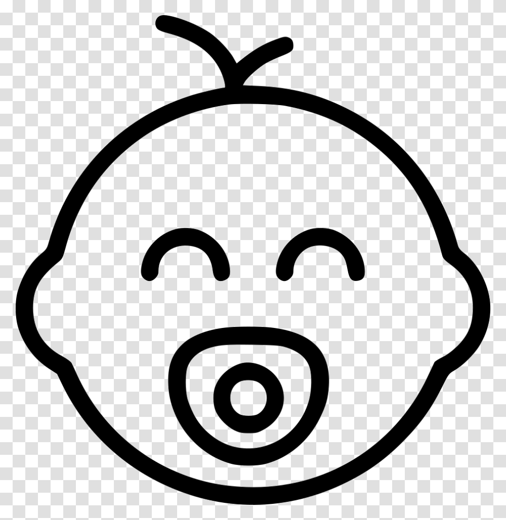 Baby Face Avatar Happy Family Baby Icon, Stencil, Plant, Fruit, Food Transparent Png