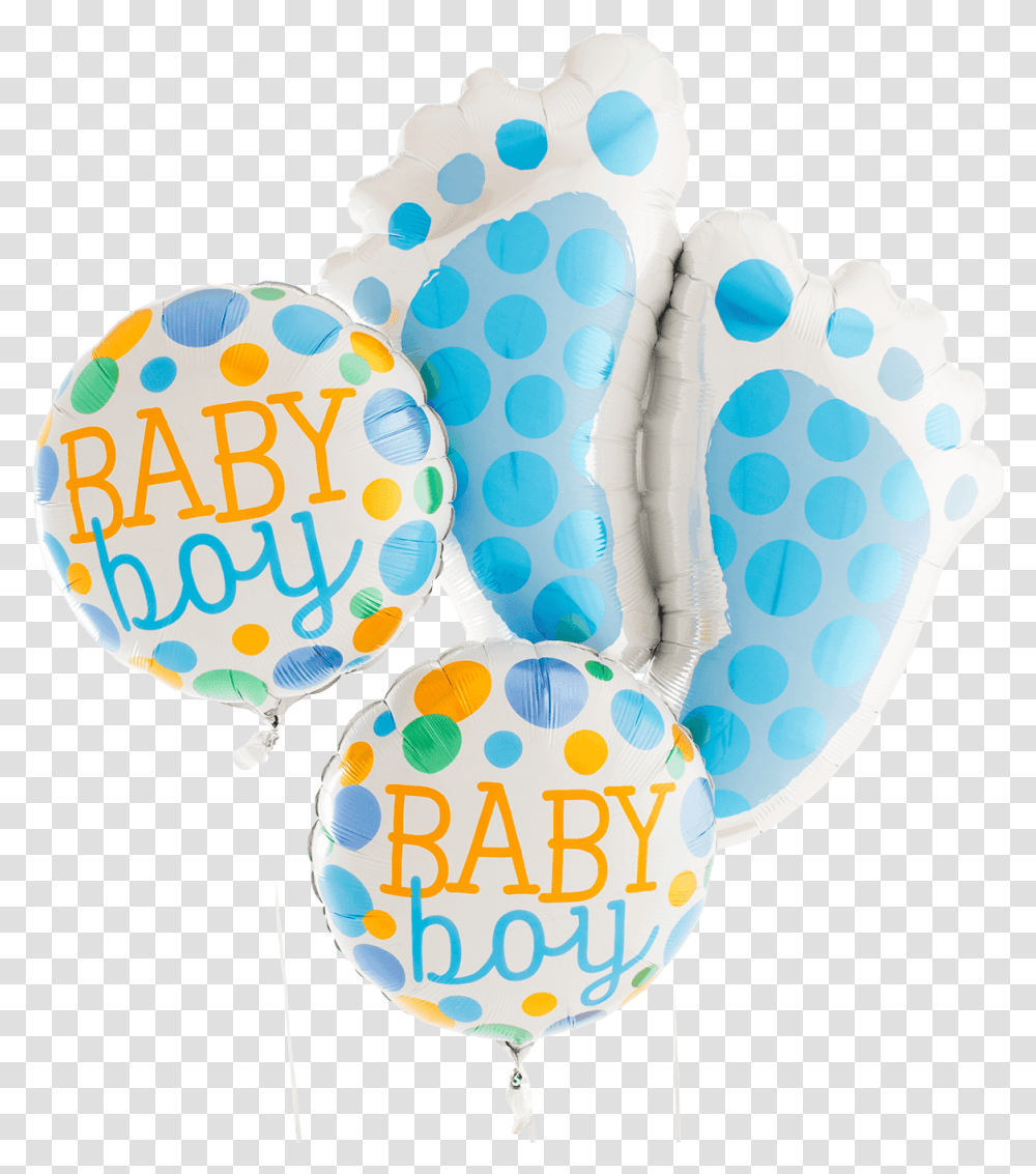 Baby Feet Blue Foil Balloon Bouquet Balloon Transparent Png