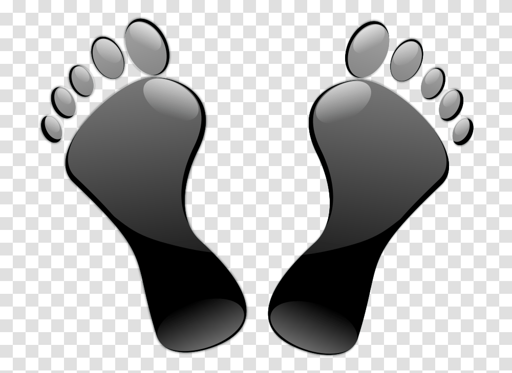 Baby Feet Clipart Black Foot, Footprint, Lamp Transparent Png