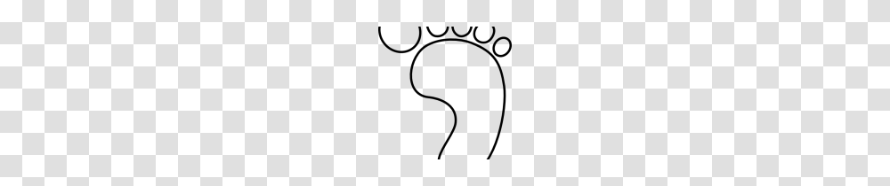 Baby Feet Outline Hollow Right Foot Clip Art, Gray, World Of Warcraft Transparent Png