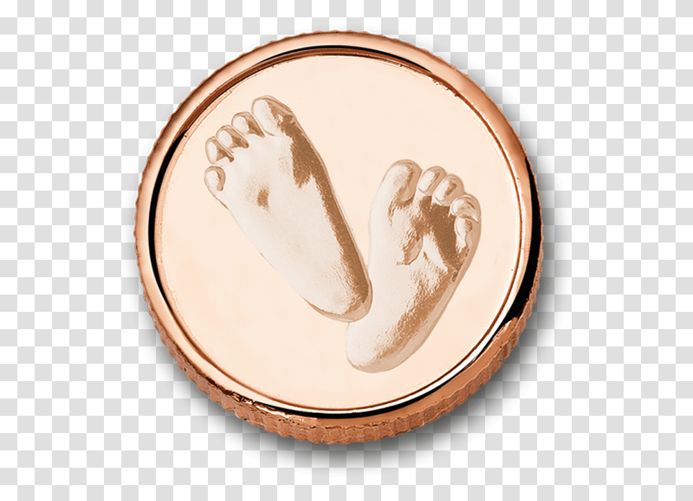 Baby Feet Rosegold Plated Reindeer, Hand, Money Transparent Png