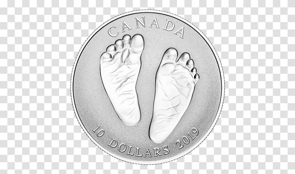 Baby Feet Silver Coin, Money Transparent Png