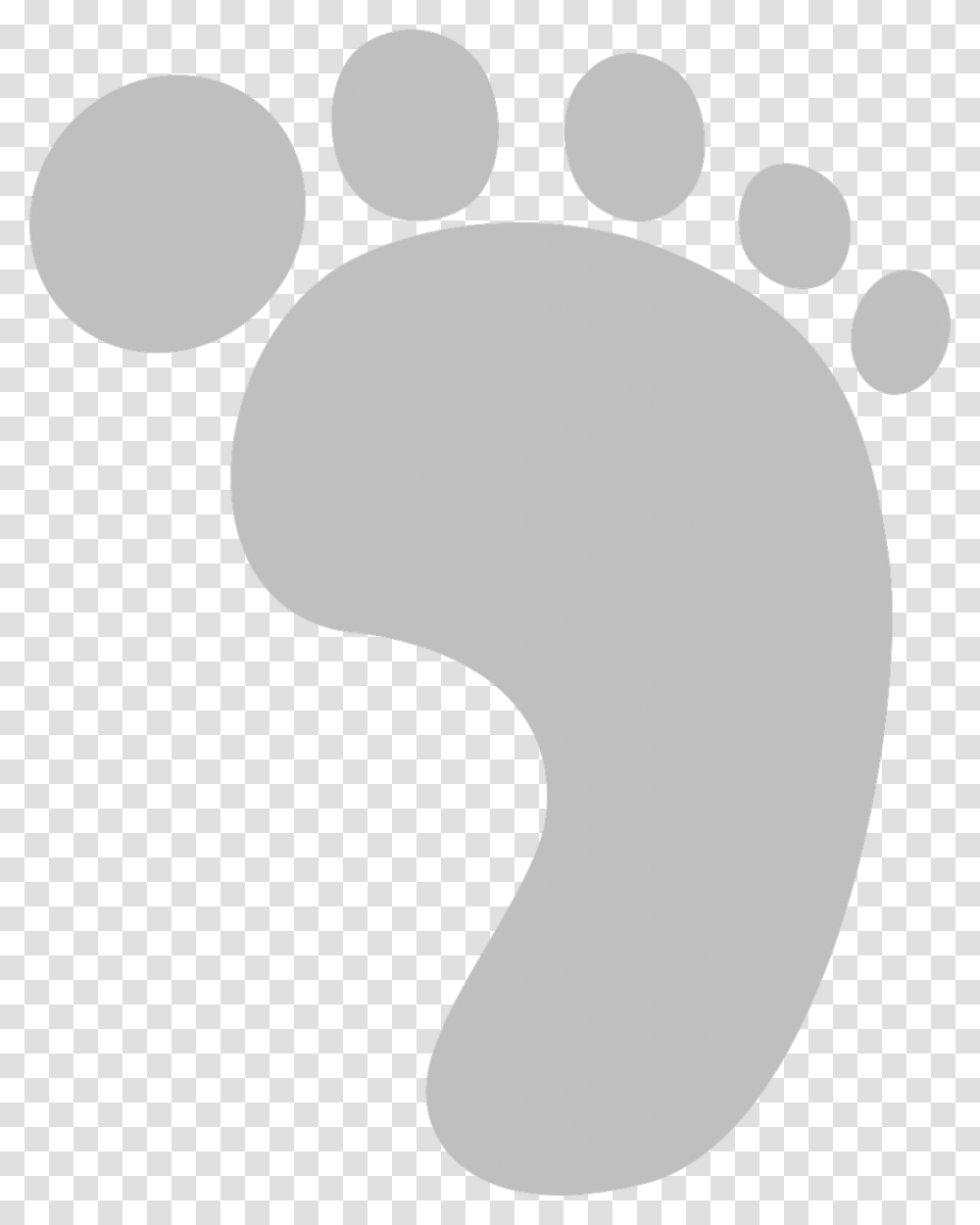 Baby Footprint Clipart Black And White Baby Footprints Clipart Grey Transparent Png