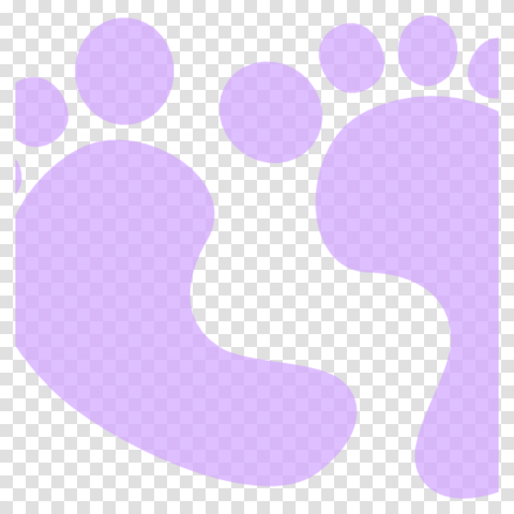 Baby Footprints Clipart Border, Purple Transparent Png