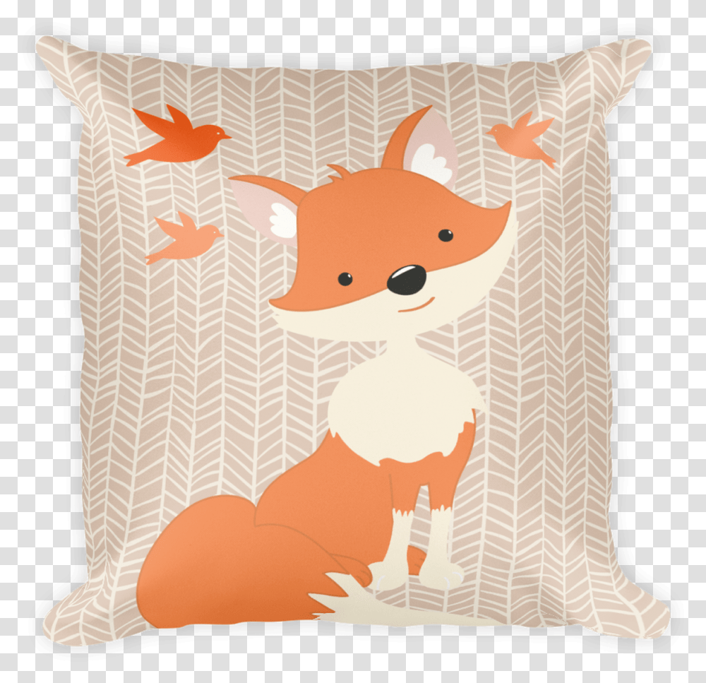 Baby Fox Pillow Red Fox, Cushion Transparent Png