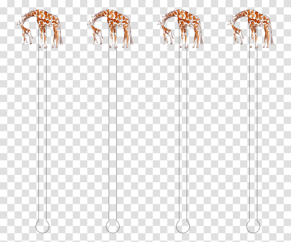 Baby Giraffe, Bow, Cane, Stick, People Transparent Png