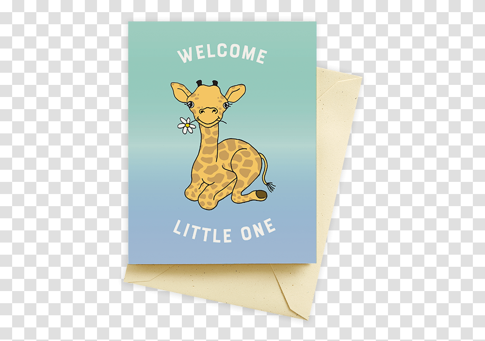 Baby Giraffe Card Animal, Envelope, Mammal, Mail, Poster Transparent Png