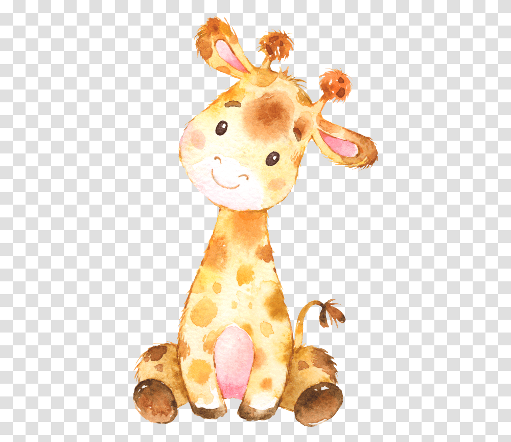 Baby Giraffe Watercolor Clipart Cartoons Baby Giraffe Nursery Art, Toy, Plush, Doll, Animal Transparent Png
