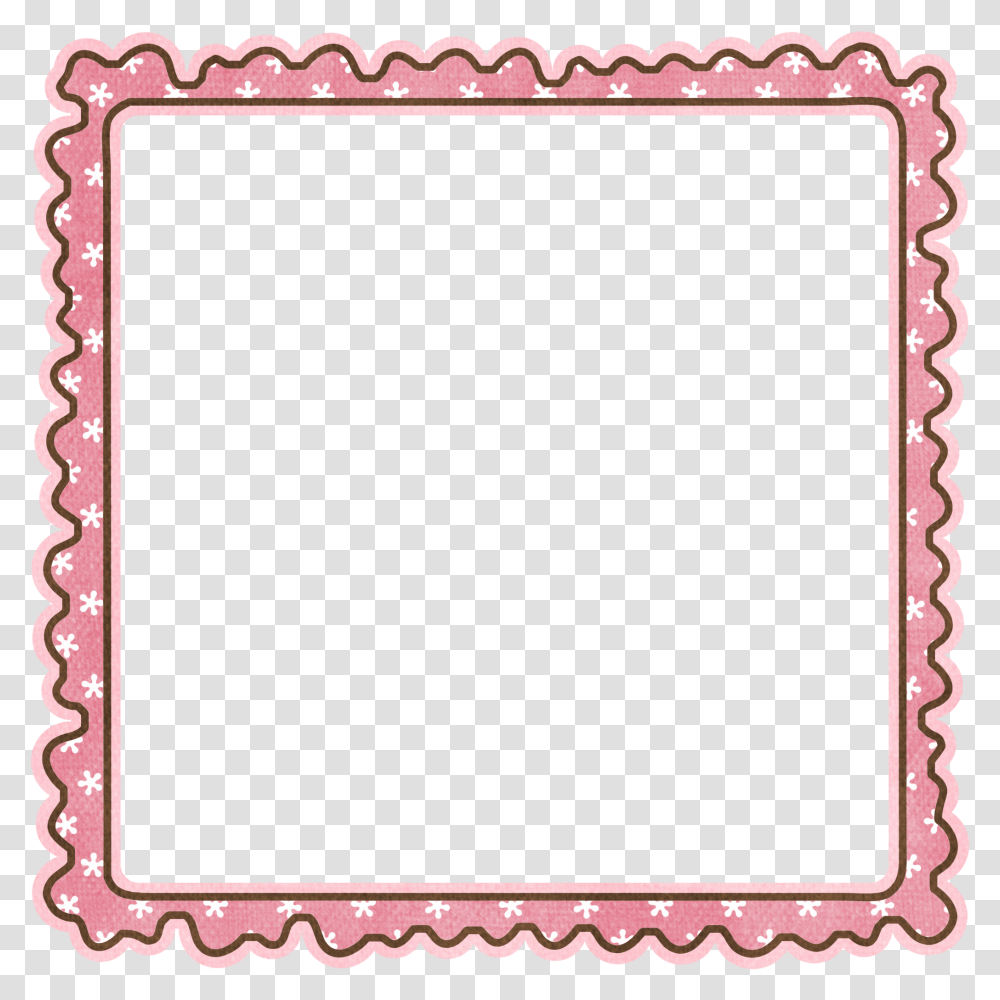 Baby Girl Clipart Borders Border For Baby Girl, Label, Rug, Postage Stamp Transparent Png