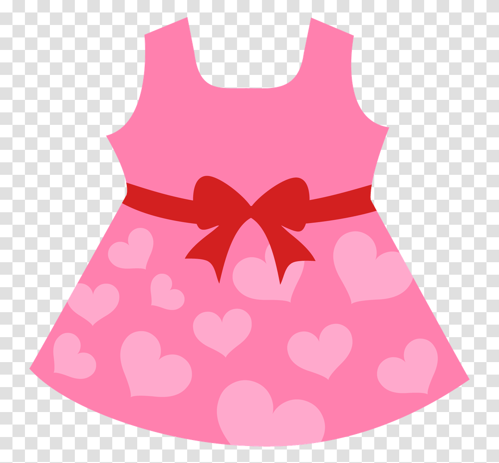 Baby Girl Clothesline Clipart 3 By Kyle Pink Baby Dress Clipart, Apparel, Tank Top, Rug Transparent Png