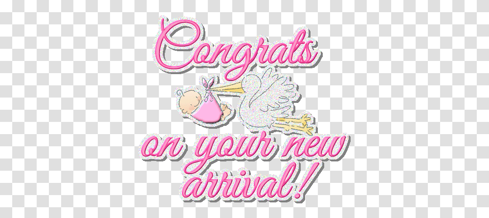 Baby Girl Congratulations Clipart Rh Congratulations For New Arrival, Label, Text, Alphabet, Pattern Transparent Png