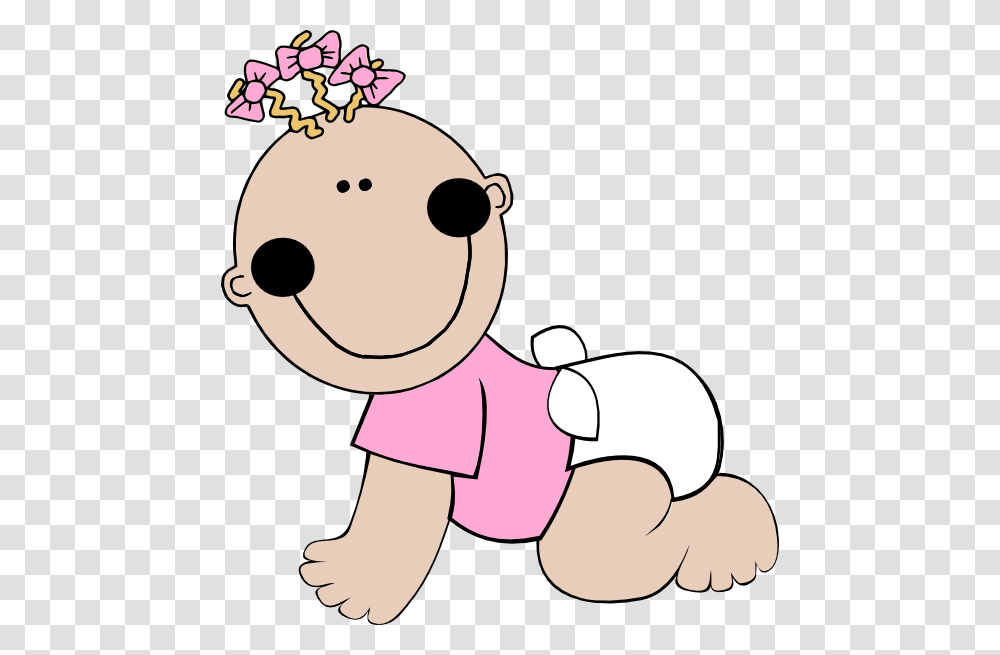 Baby Girl Crawling With Pink Shirt Large Size, Snowman, Winter, Outdoors, Nature Transparent Png