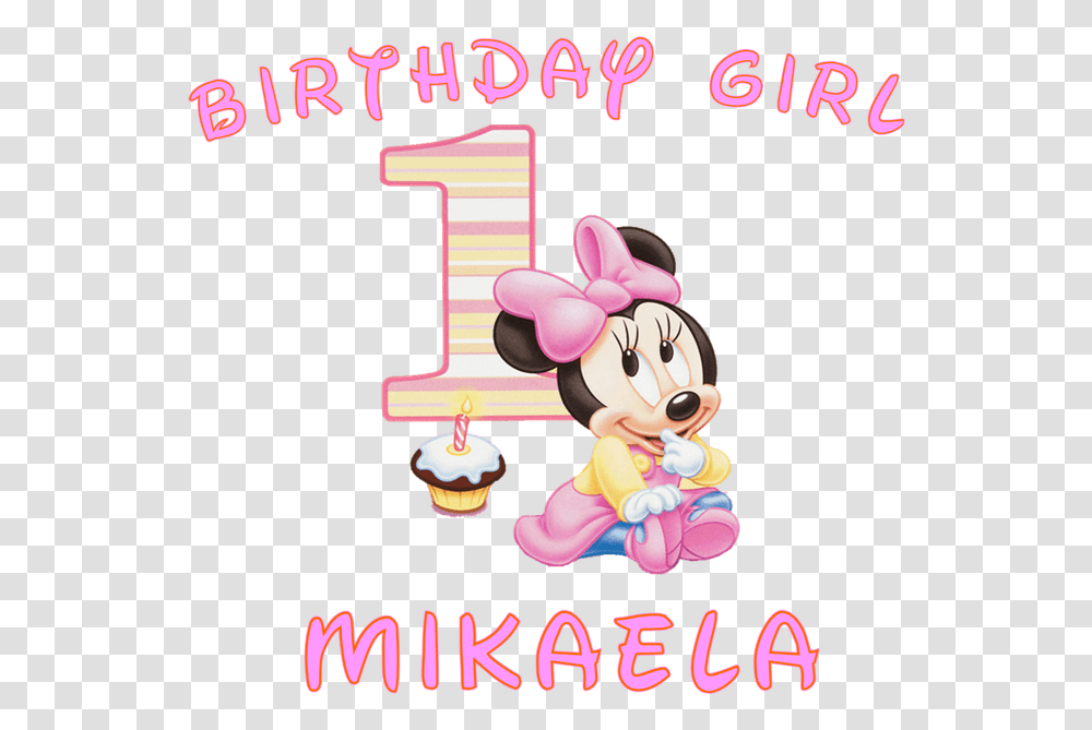 Baby Girl First Birthday Clipart All About Clipart Minnie Mouse 1st Birthday, Number, Alphabet Transparent Png