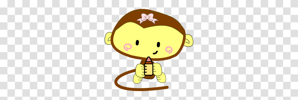 Baby Girl Monkey Clip Art Baby Girls Cartoon Baby, Animal, Food, Meal, Reptile Transparent Png