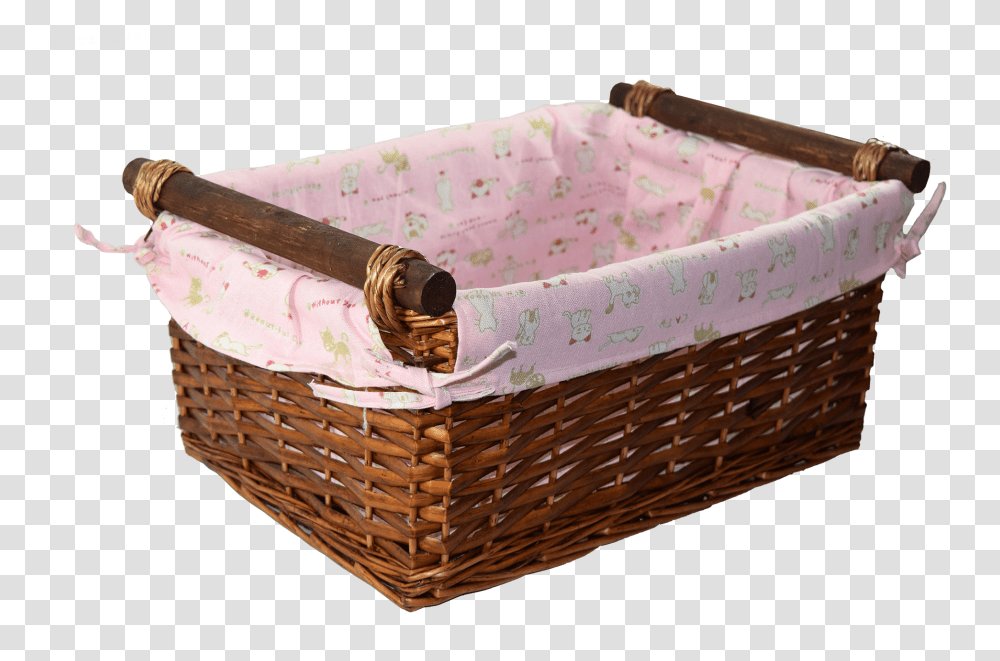 Baby Girl Wicker Basket Storage Basket, Furniture, Cradle Transparent Png