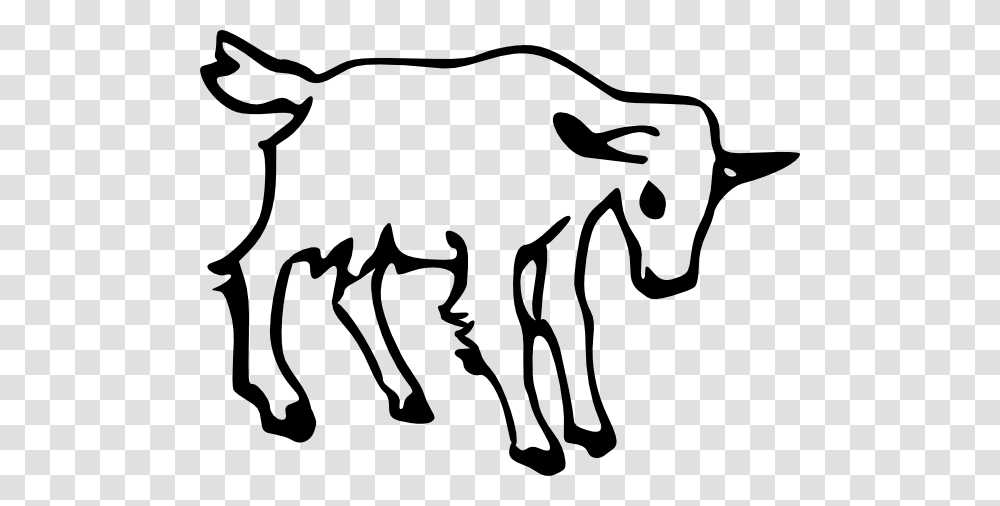 Baby Goat Clipart, Animal, Stencil, Cattle, Mammal Transparent Png