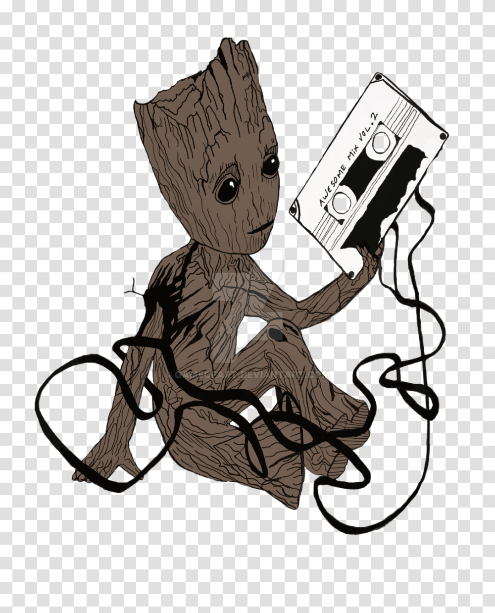 Baby Groot Digital, Electronics, Camera, Cassette Transparent Png