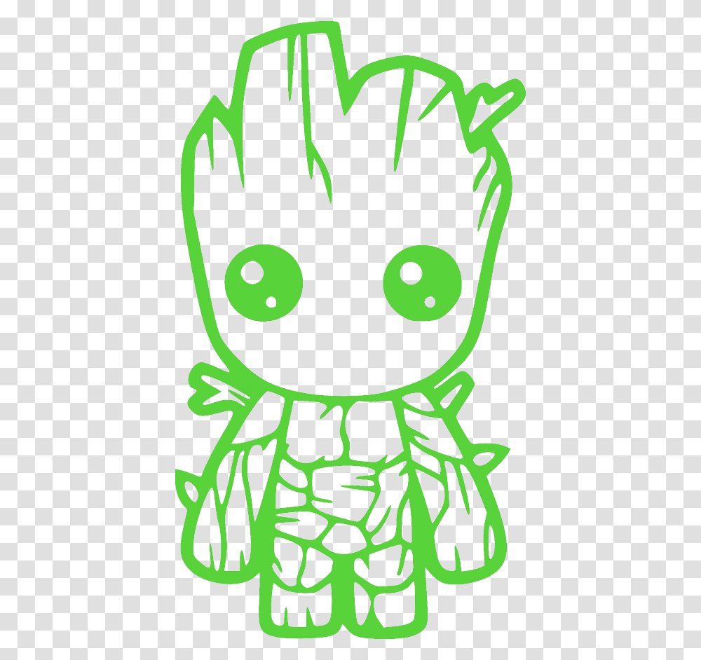 Baby Groot Guardians Of The Galaxy Funny Car Window Jdm Euro Vinyl, Green, Plant, Rattle Transparent Png