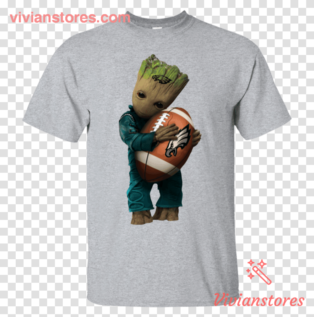 Baby Groot Love Eagles Football Team Tshirt Vivianstores Dentist Shirts, Clothing, Apparel, T-Shirt, Sleeve Transparent Png