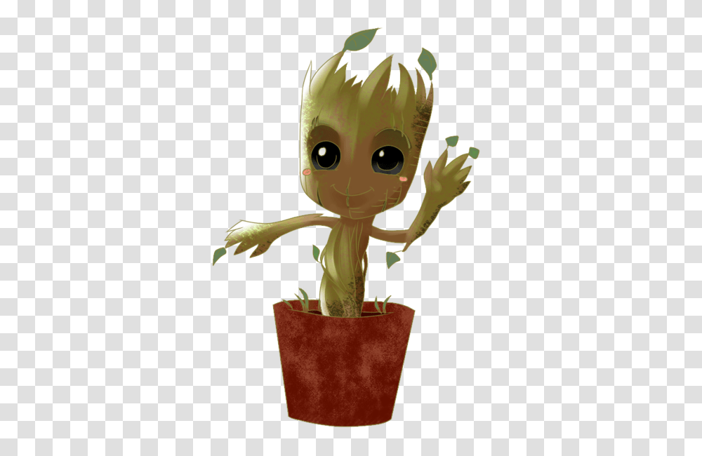 Baby Groot, Toy, Plant Transparent Png