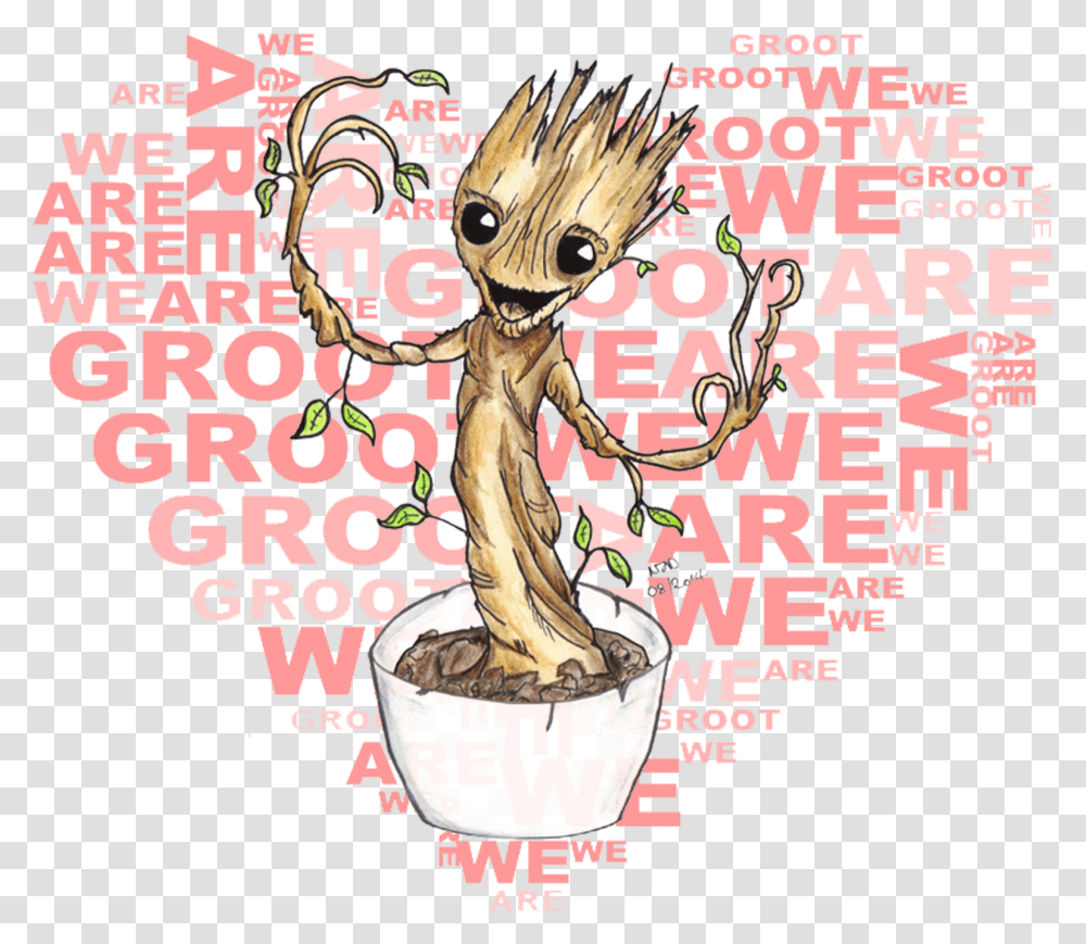 Baby Groot We Groot, Poster, Advertisement, Flyer, Paper Transparent Png