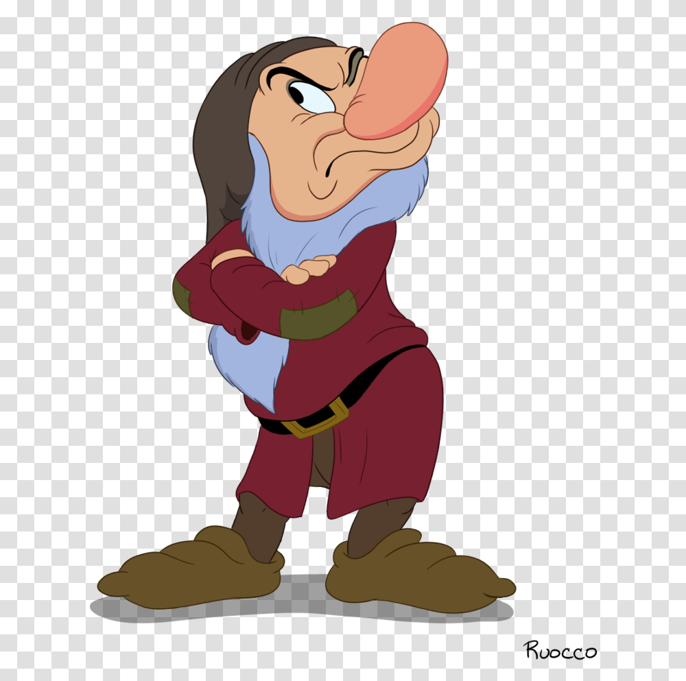Baby Grumpy Drawings Snow White Pictures And Ideas Grumpy Snow White Dwarf, Person, Human, Kneeling Transparent Png