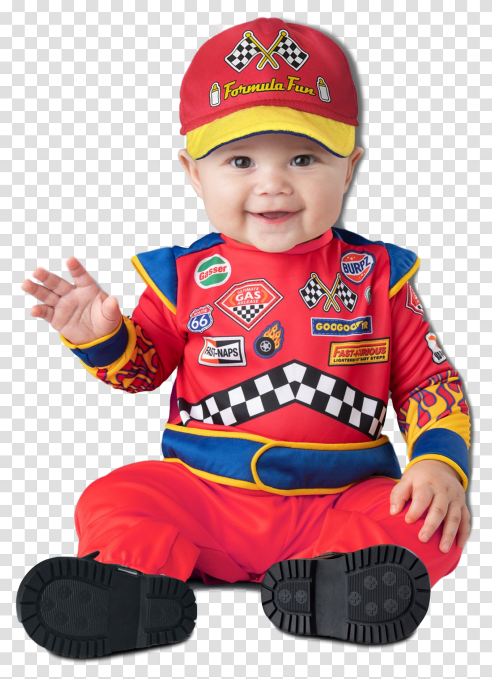 Baby Halloween Costume Racecar Driver Burnin Rubber Sold Out, Person, Clothing, Boy, Face Transparent Png