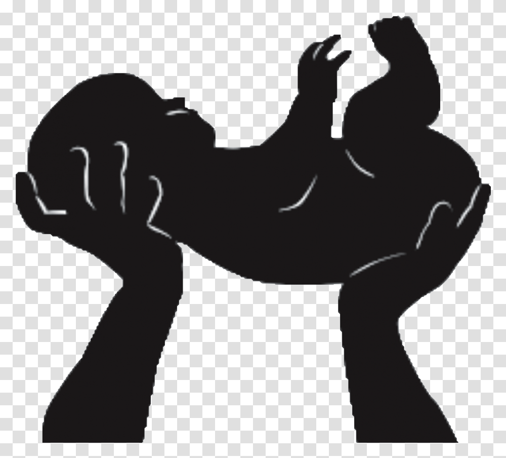 Baby Hands Hands Holding Baby Silhouette, Person, Statue, Sculpture Transparent Png