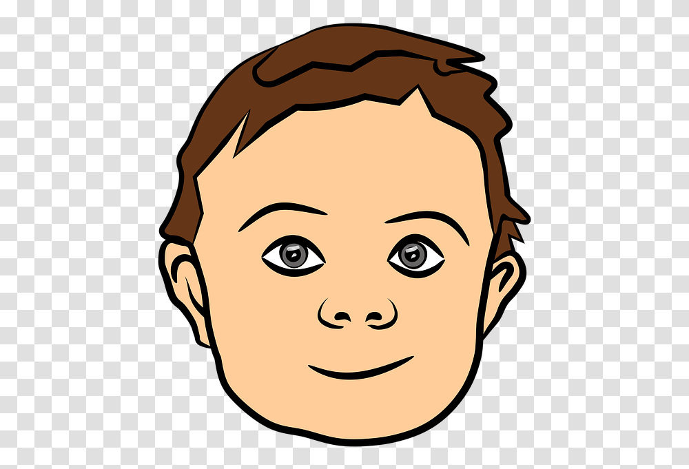 Baby Head Cute Face Young Smile Child Toddler Cartoon, Hair, Portrait, Photography, Stencil Transparent Png
